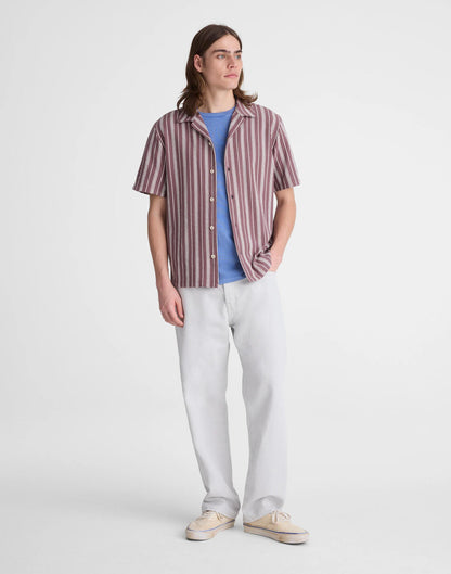 Madewell The Camp Shirt in Seaport Terry Chalked Fig