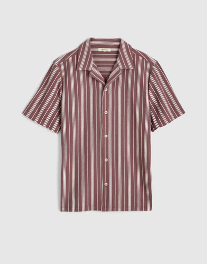 Madewell The Camp Shirt in Seaport Terry Chalked Fig