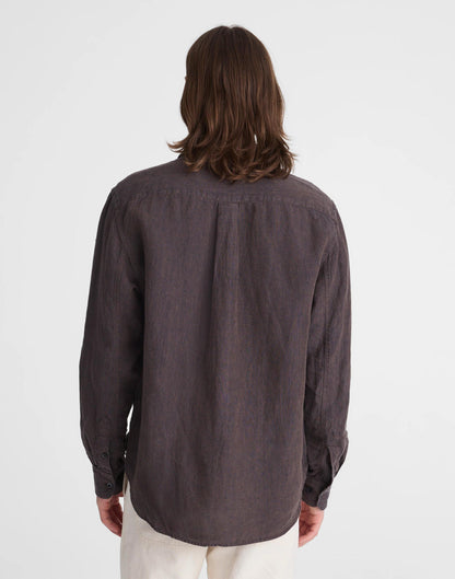 Madewell Button-Up Shirt in Linen Chocolate