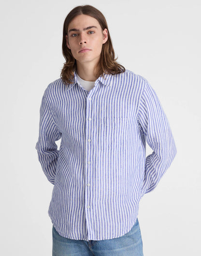 Madewell Button-Up Shirt in Linen Stripe