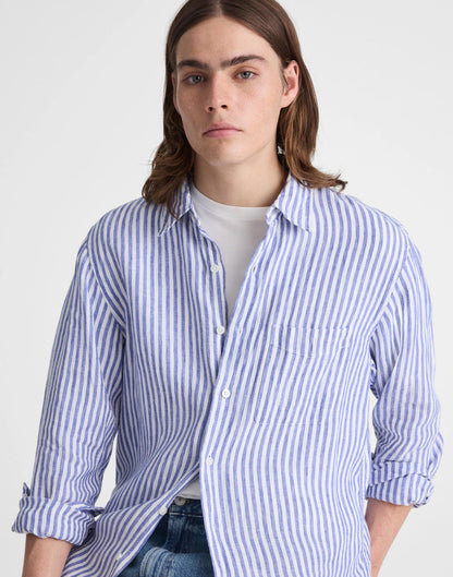 Madewell Button-Up Shirt in Linen Stripe