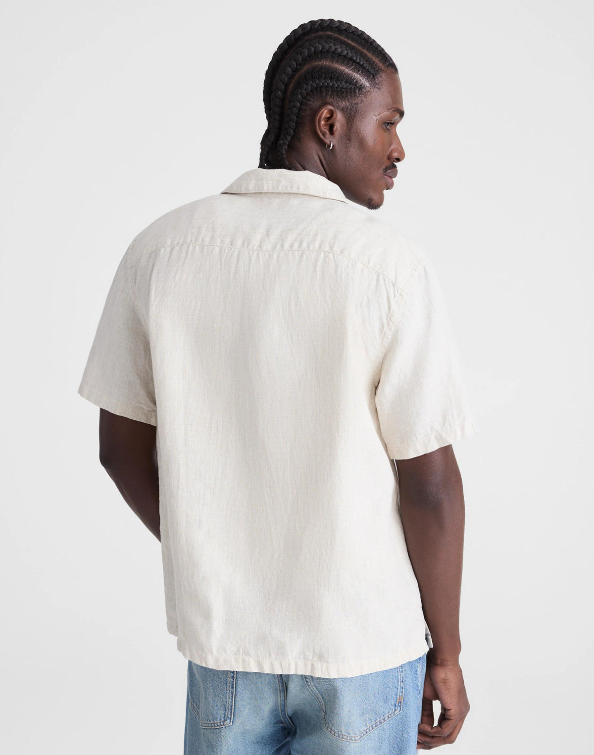 Madewell Short-Sleeve Camp Shirt in Linen Bleached
