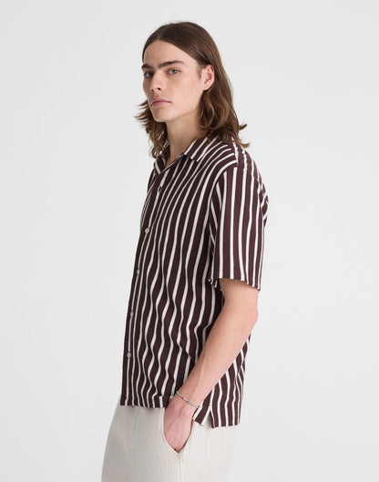 Madewell The Camp Shirt in Seaport Terry Coffee Bean