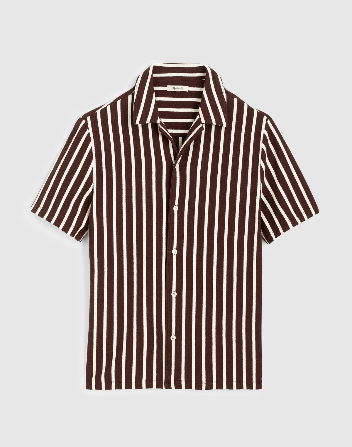 Madewell The Camp Shirt in Seaport Terry Coffee Bean