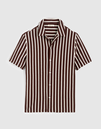 Madewell The Camp Shirt in Seaport Terry Coffee Bean