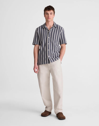 Madewell The Camp Shirt in Seaport Terry Heirloom Blue