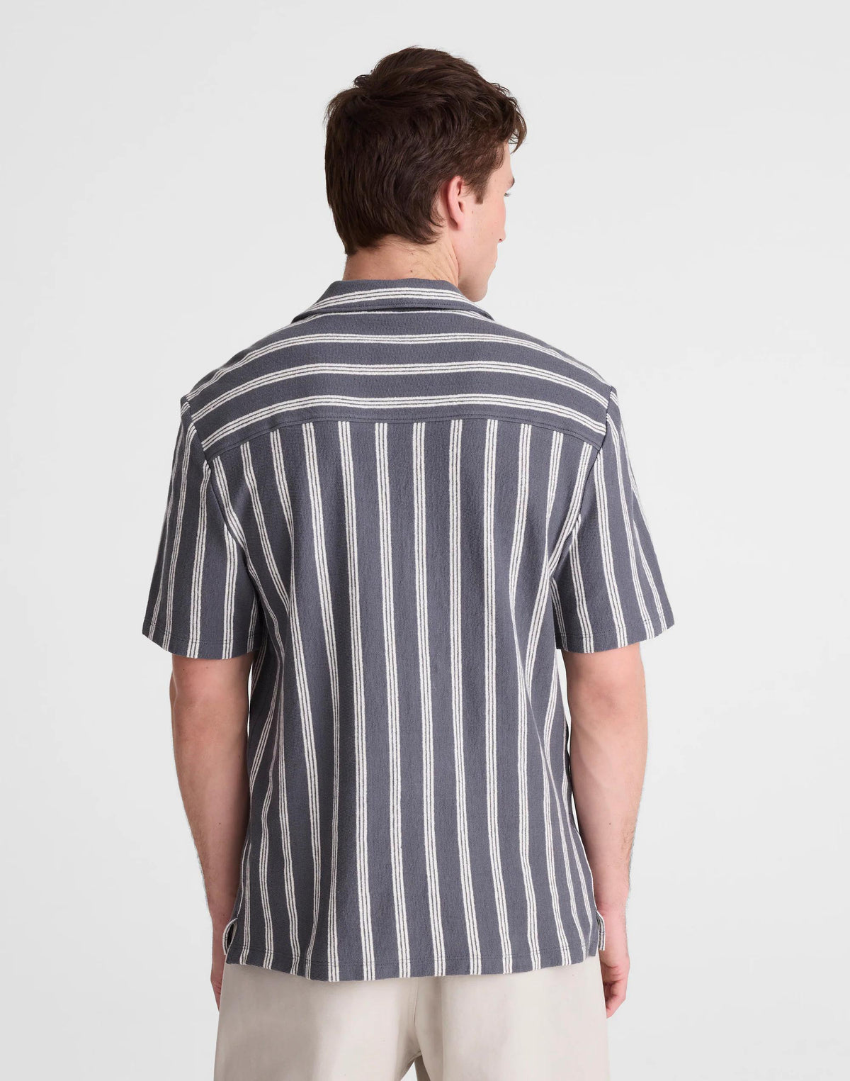 Madewell The Camp Shirt in Seaport Terry Heirloom Blue