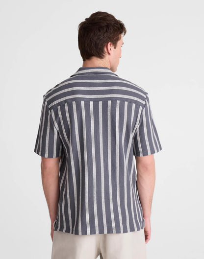 Madewell The Camp Shirt in Seaport Terry Heirloom Blue