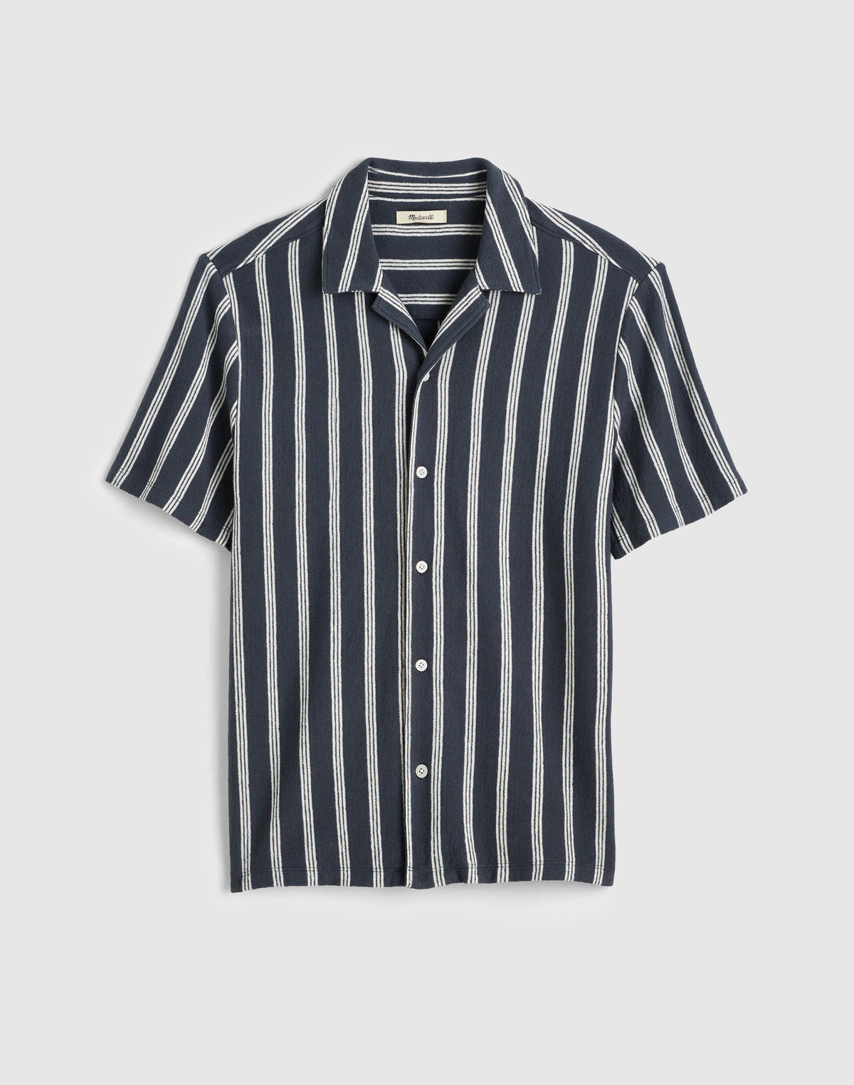 Madewell The Camp Shirt in Seaport Terry Heirloom Blue
