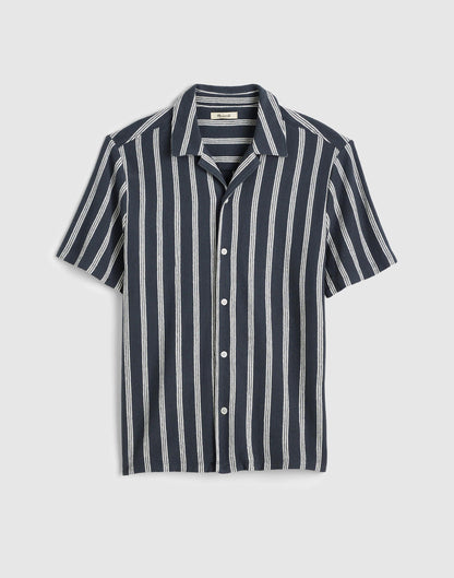 Madewell The Camp Shirt in Seaport Terry Heirloom Blue