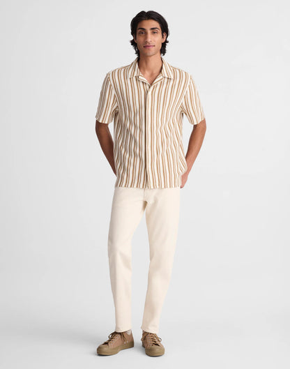 Madewell The Camp Shirt in Seaport Terry Maple Seed