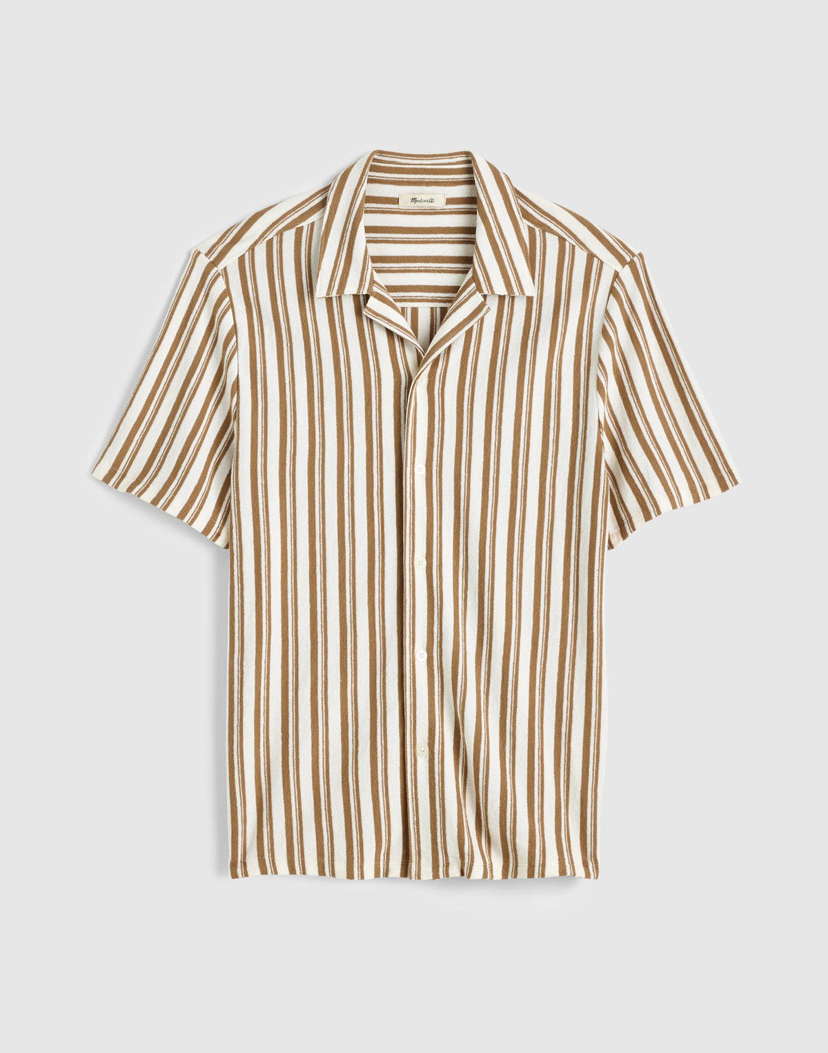 Madewell The Camp Shirt in Seaport Terry Maple Seed