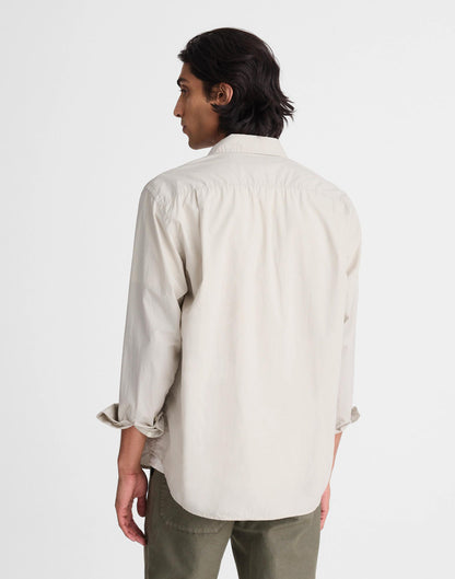 Madewell Button-Up Shirt in Crisp Poplin Steel