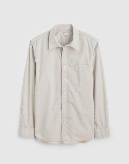 Madewell Button-Up Shirt in Crisp Poplin Steel
