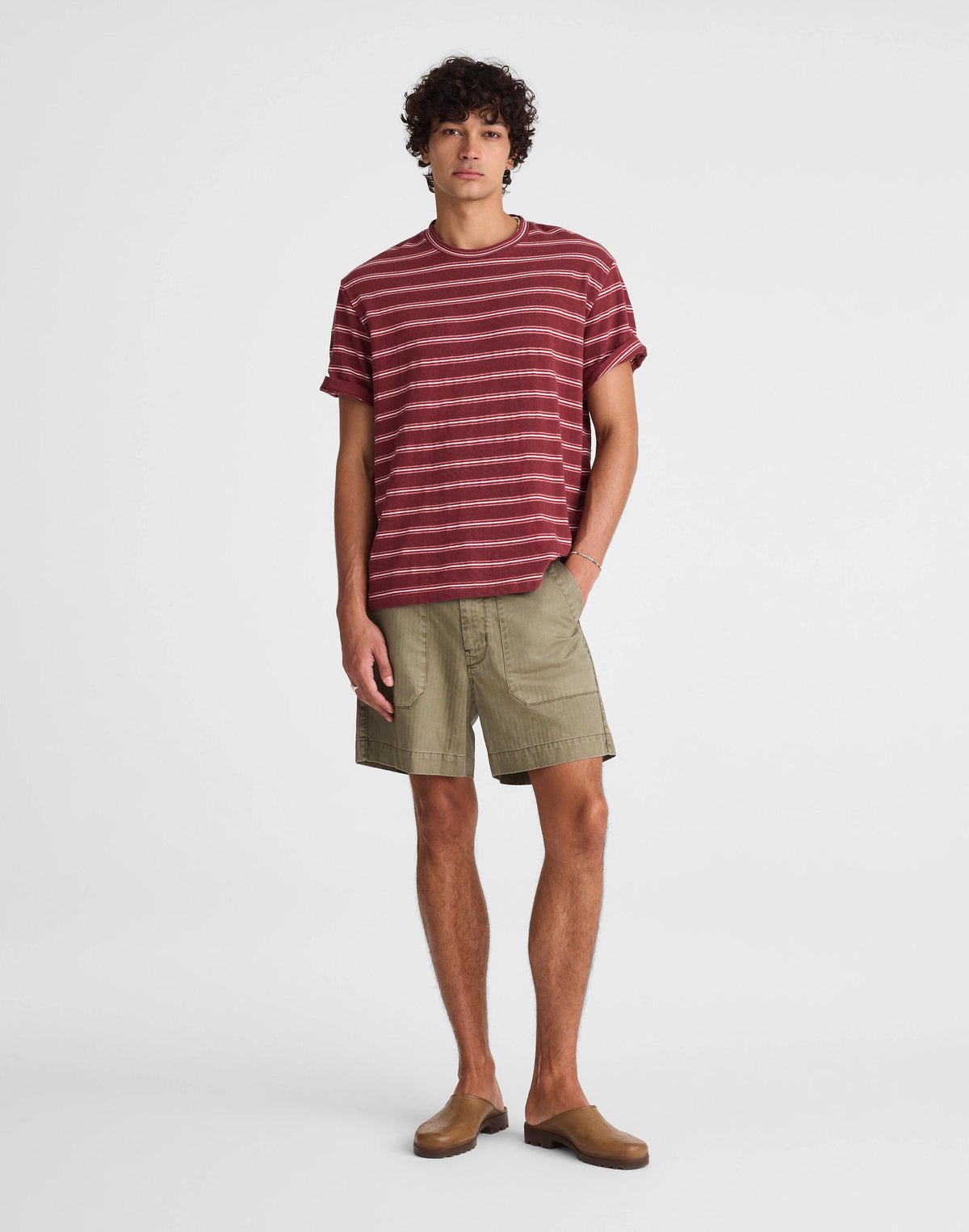Madewell The Vintage Tee in Jacquard Dusty Merlot