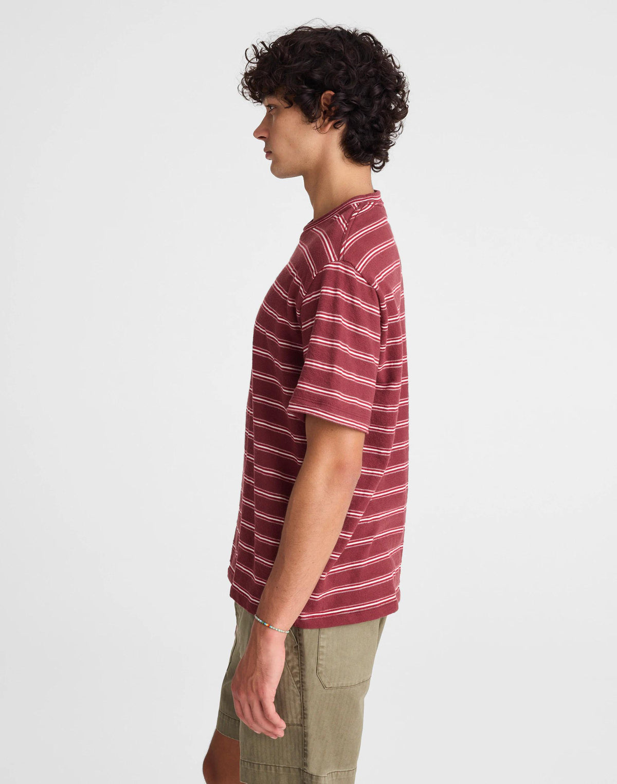 Madewell The Vintage Tee in Jacquard Dusty Merlot