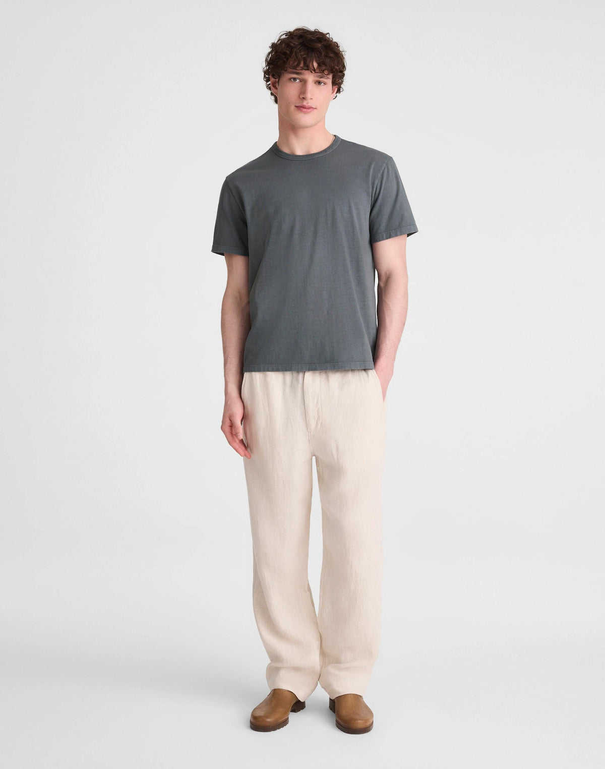 Madewell Garment-Dyed Allday Crewneck Tee Stormy Spruce