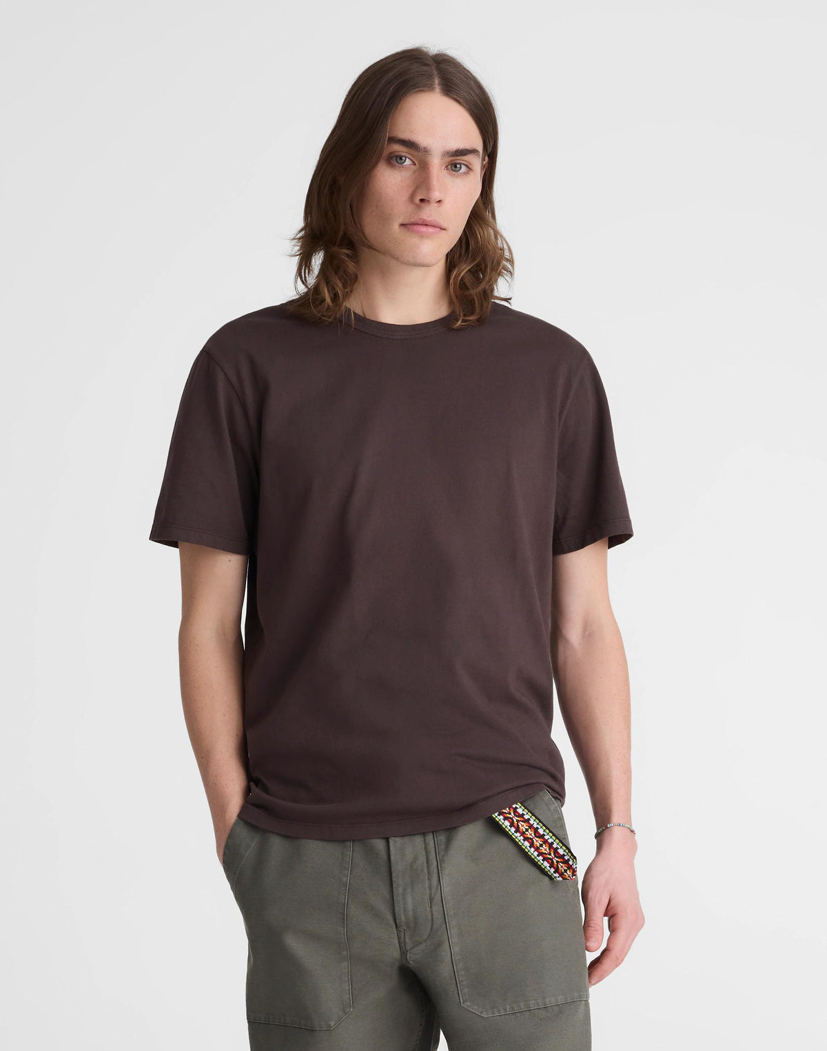 Madewell Garment-Dyed Allday Crewneck Tee Dark Brown