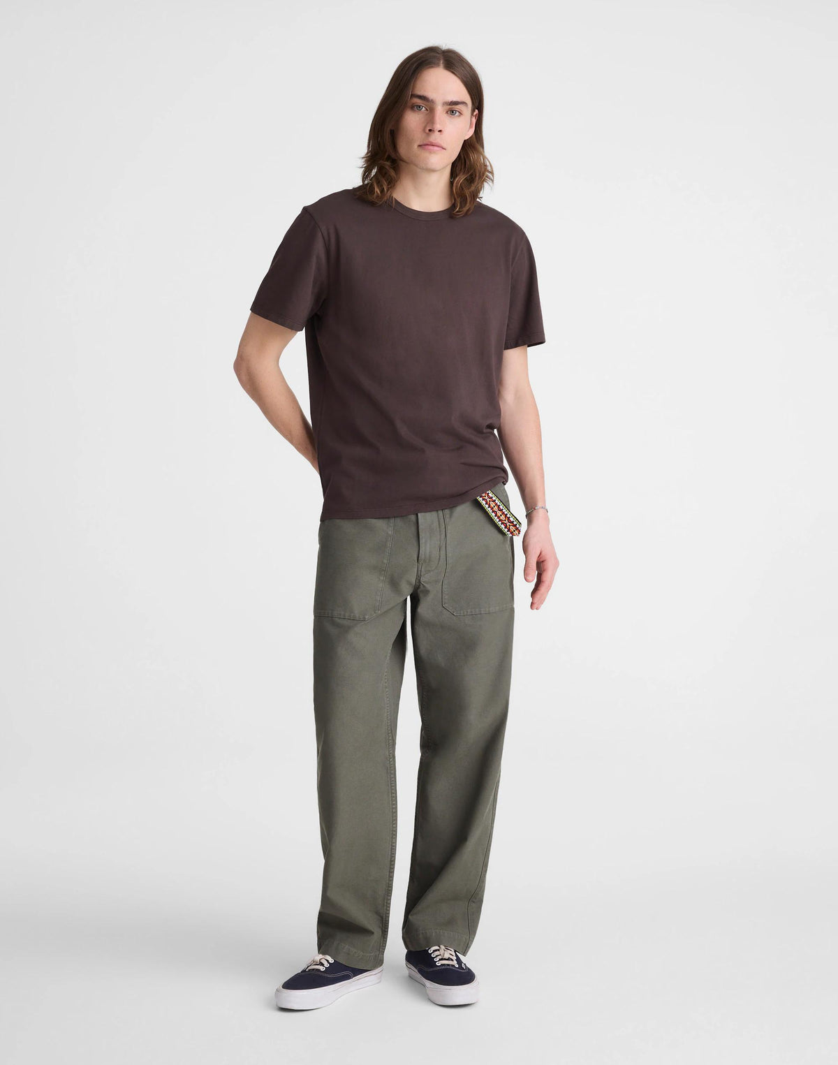 Madewell Garment-Dyed Allday Crewneck Tee Dark Brown