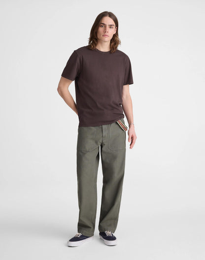 Madewell Garment-Dyed Allday Crewneck Tee Dark Brown