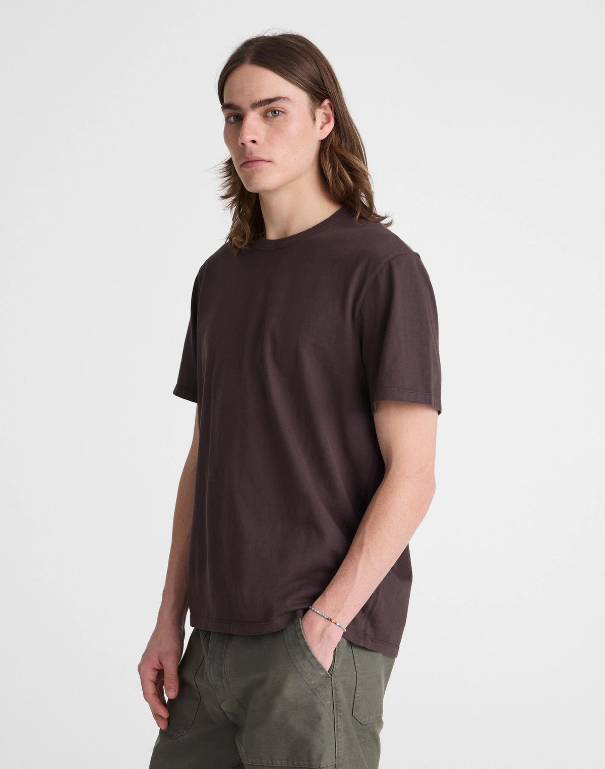 Madewell Garment-Dyed Allday Crewneck Tee Dark Brown