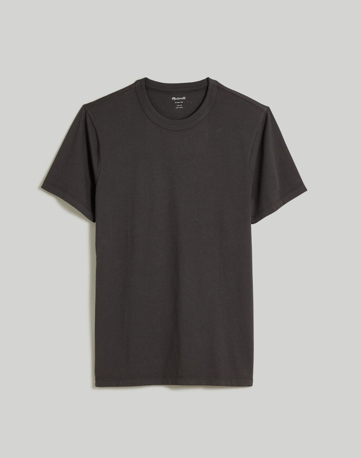 Madewell Garment-Dyed Allday Crewneck Tee Black Coal
