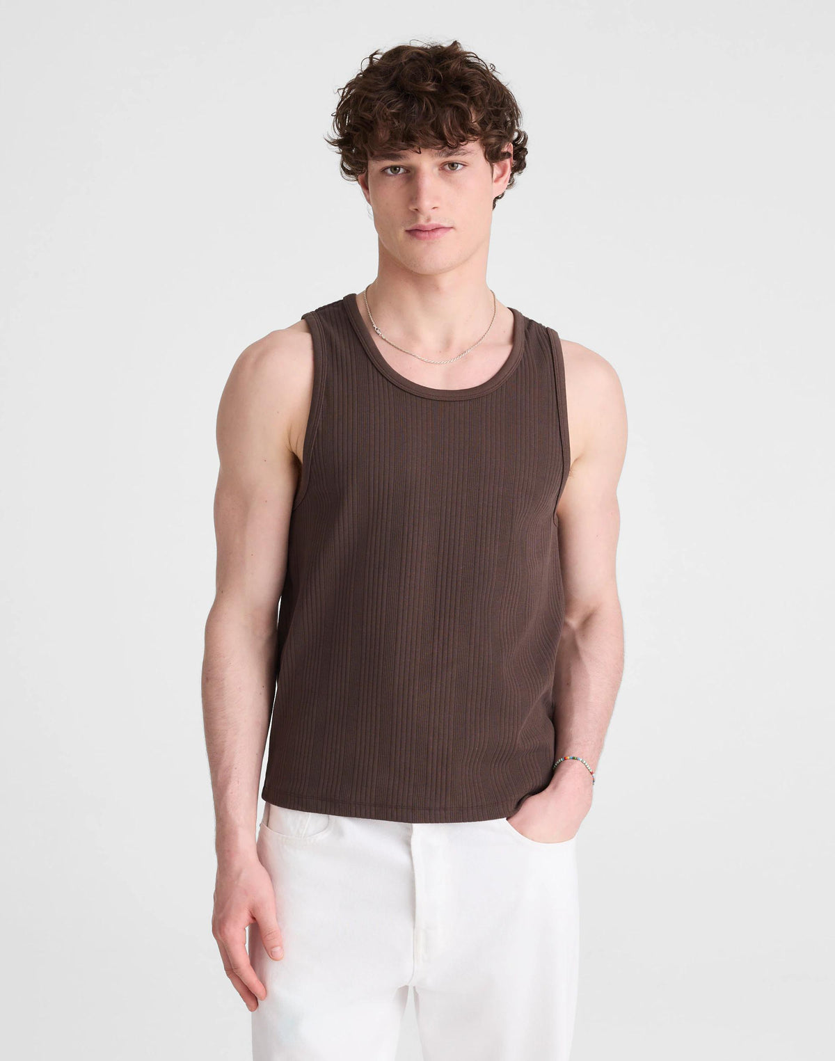 Madewell Textured Tank Chocolate