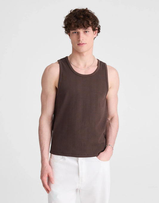 Madewell Textured Tank Chocolate