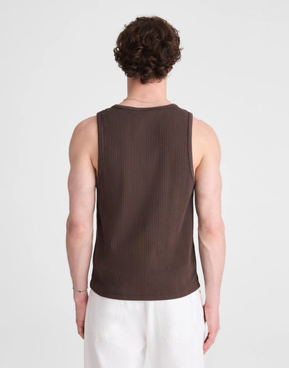 Madewell Textured Tank Chocolate