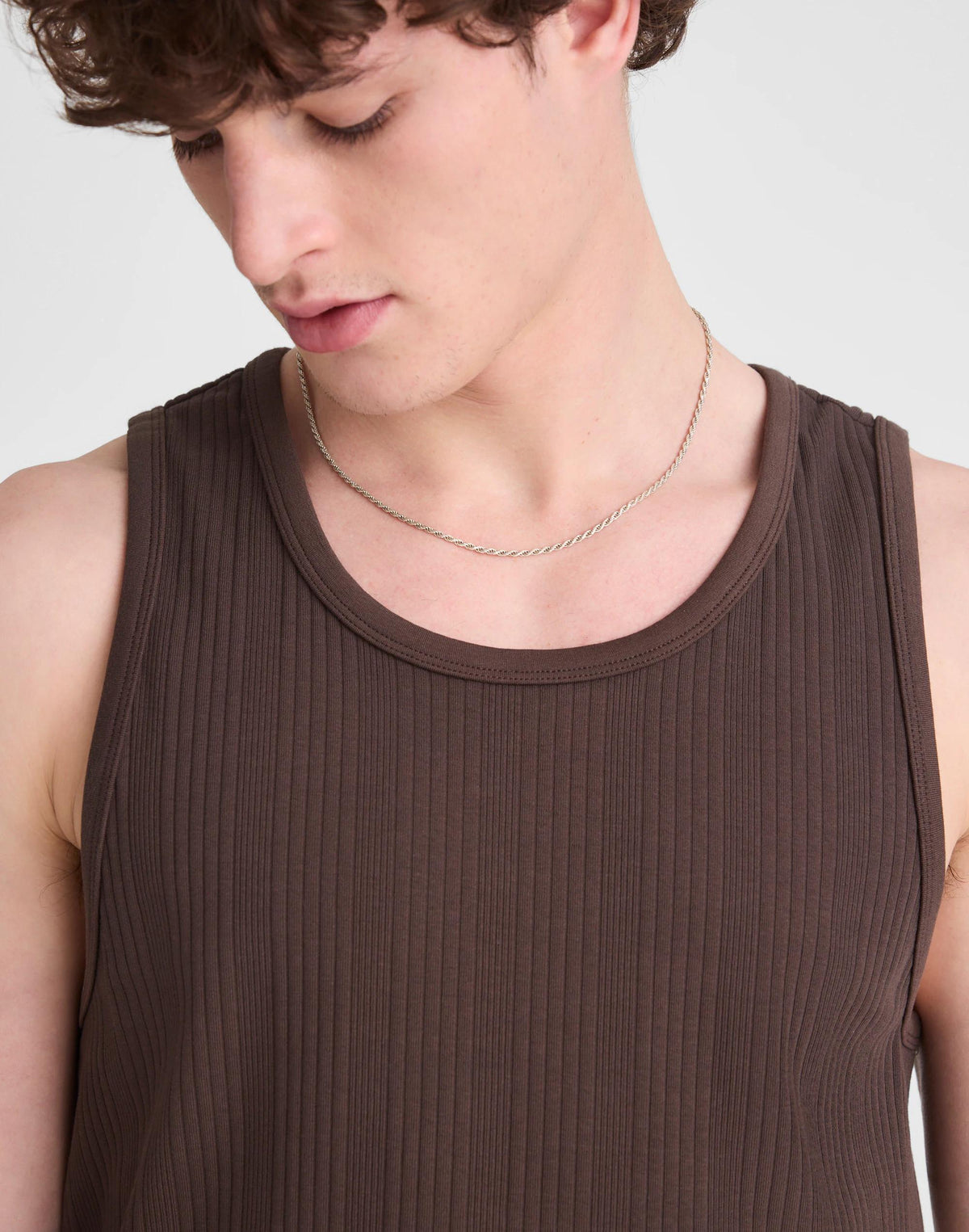 Madewell Textured Tank Chocolate