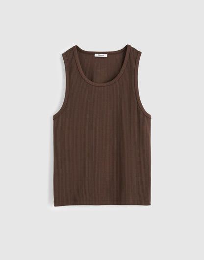 Madewell Textured Tank Chocolate