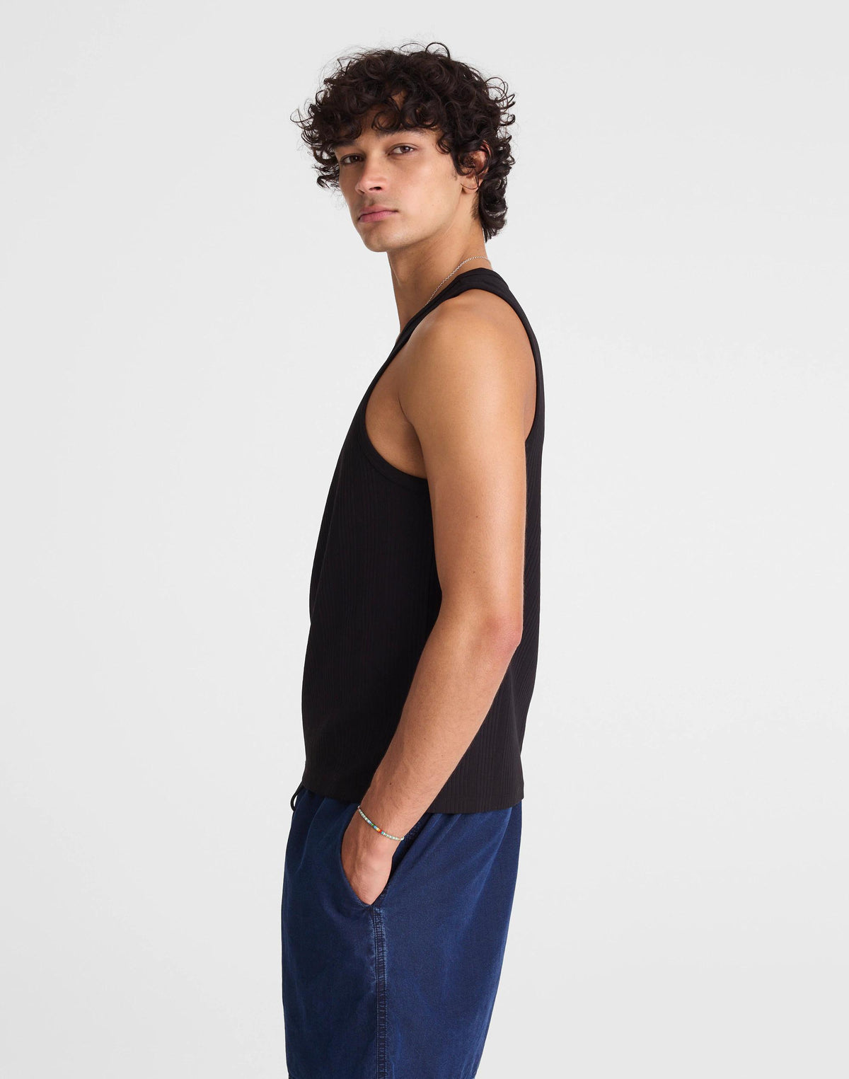 Madewell Textured Tank Jet Black