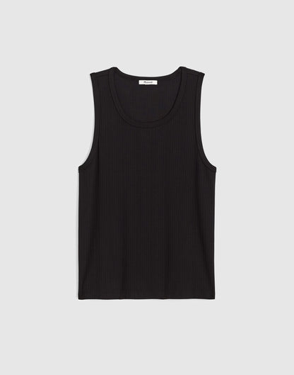 Madewell Textured Tank Jet Black
