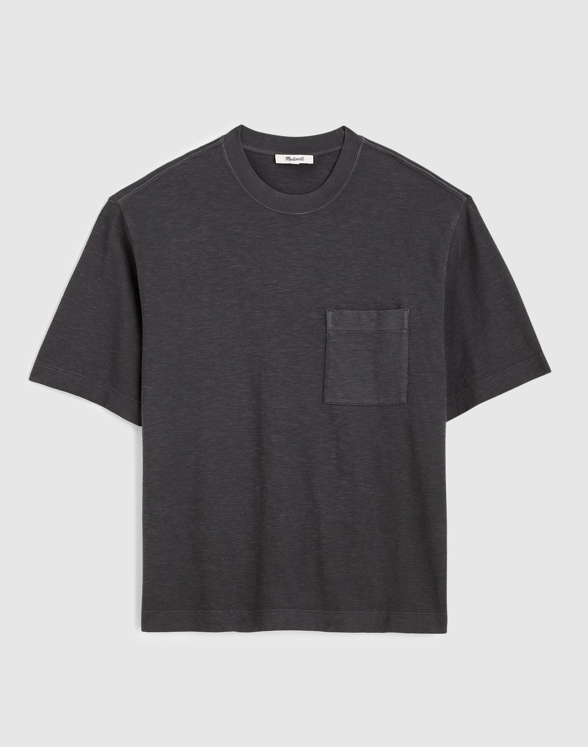 Madewell Boxy Pocket Tee in Weekend Slub Coal