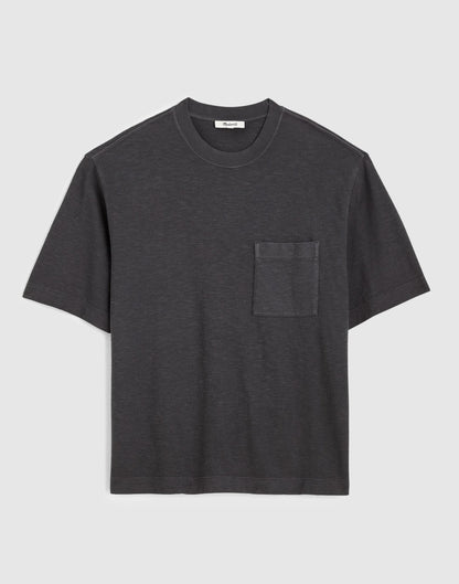Madewell Boxy Pocket Tee in Weekend Slub Coal