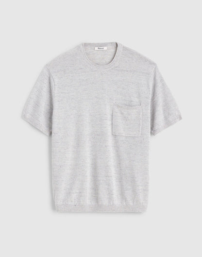 Madewell Rollneck Sweater Tee Heather Feather Grey