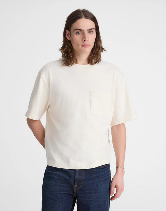 Madewell Boxy Pocket Tee in Weekend Slub Natural Seeded