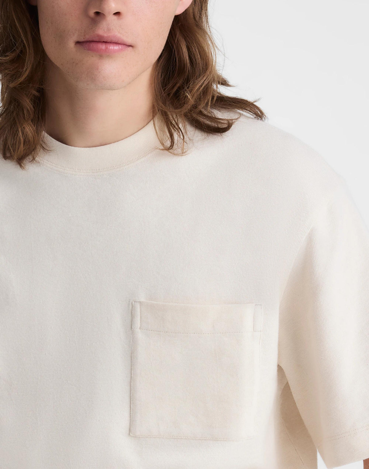 Madewell Boxy Pocket Tee in Weekend Slub Natural Seeded