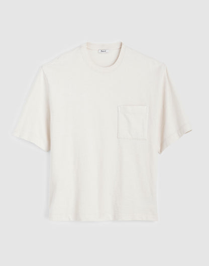 Madewell Boxy Pocket Tee in Weekend Slub Natural Seeded
