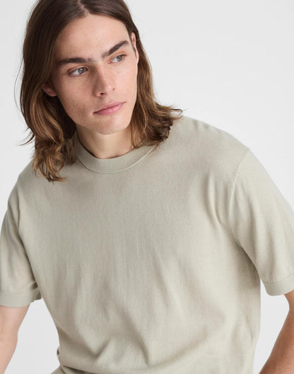 Madewell Crewneck Sweater Tee in Everyday Cotton Dusty Celadon