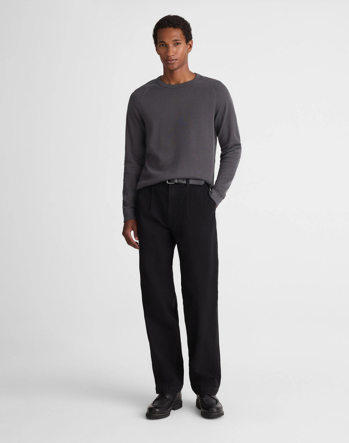 Madewell Thermal Long-Sleeve Tee Coal