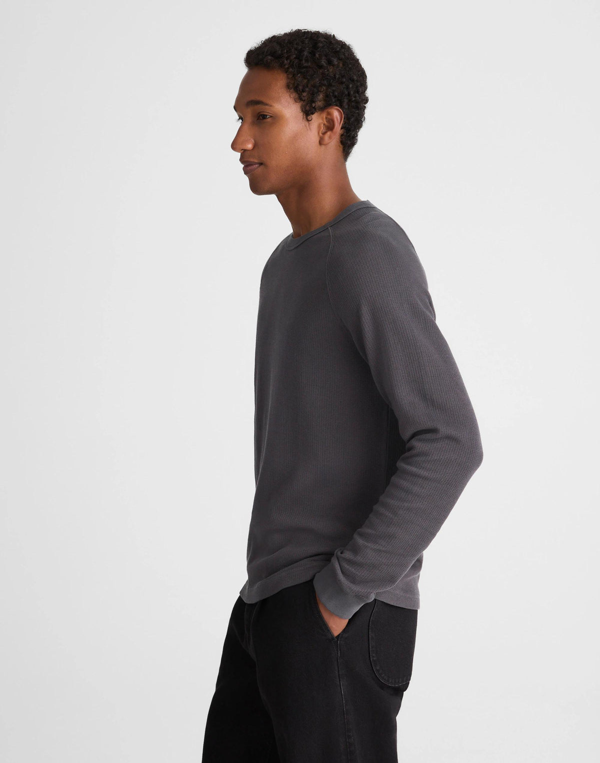 Madewell Thermal Long-Sleeve Tee Coal