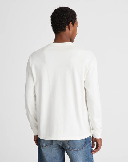 Madewell The Long-Sleeve Vintage Pocket Tee Soft White