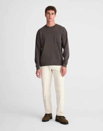 Madewell The Long-Sleeve Vintage Pocket Tee Almost Black