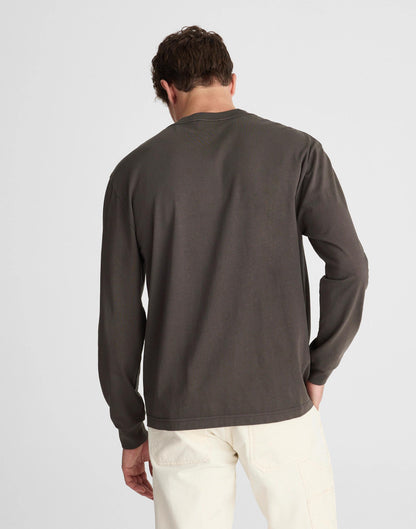 Madewell The Long-Sleeve Vintage Pocket Tee Almost Black