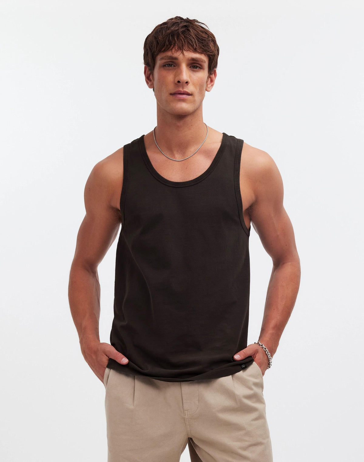 Madewell Allday Tank Black Coal