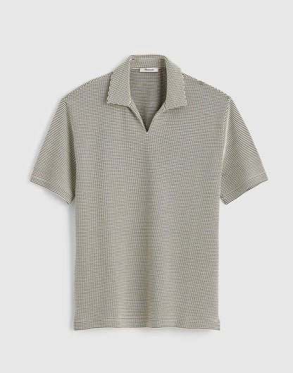 Madewell Skipper Polo in Jacquard Toasted Cashew