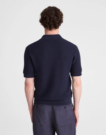Madewell Textured Open-Stitch Polo Ink
