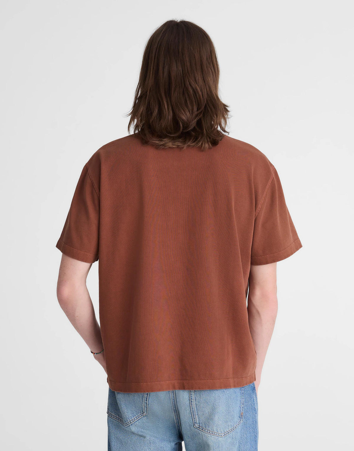 Madewell Short-Sleeve Compact-Knit Polo Cinnamon Stick