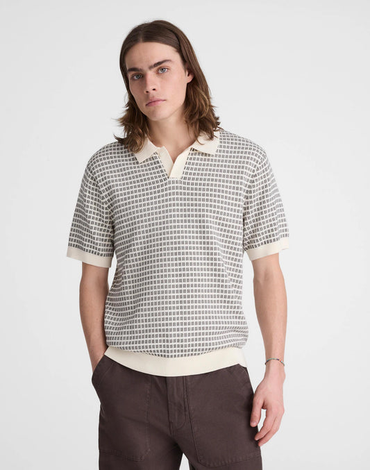 Madewell Single-Button Sweater Polo Vintage Ivory